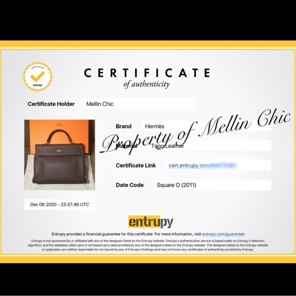 ❌SOLD❌Hermes Kelly 35 Chocolate brown With Gold Hardware- Full Set - Picture 13 of 13